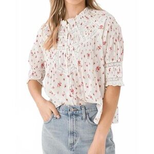 NEW LOVESHACKFANCY lorado top in carmine roses